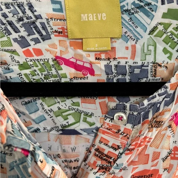 Anthropologie London Patterned Button Down Shirt - Picture 2 of 4